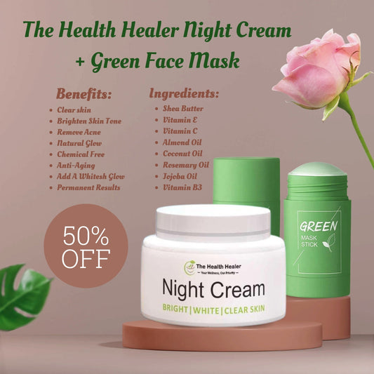 The Health Healer Night Cream + Green Face Mask Stick