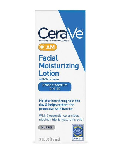 CeraVe AM Facial Moisturizing Lotion with Suncreen Broad Spectrum 89 ML- Oil-Free