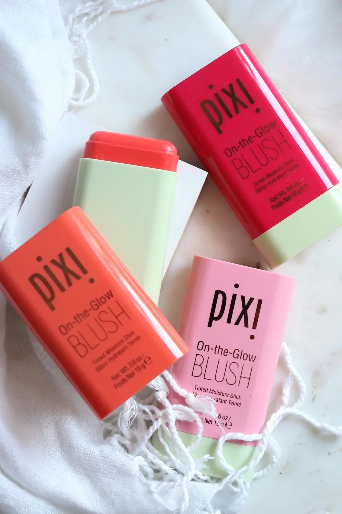 Pixi On-the-Glow Blush Pack Of 3 (Pink - Orange - Red)