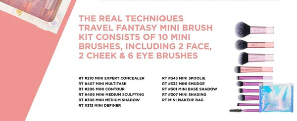 Real Techniques - Mini Brush Set Travel Fantasy